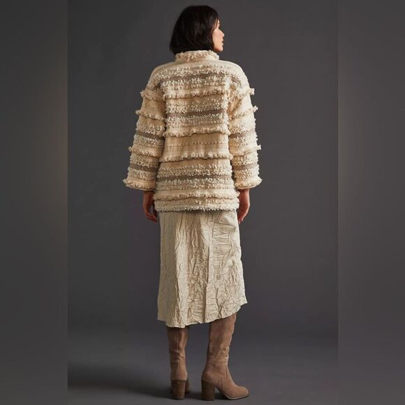 DOLAN Collection Anthropologie Fringed Textured Jacket Medium - Picture 7 of 8